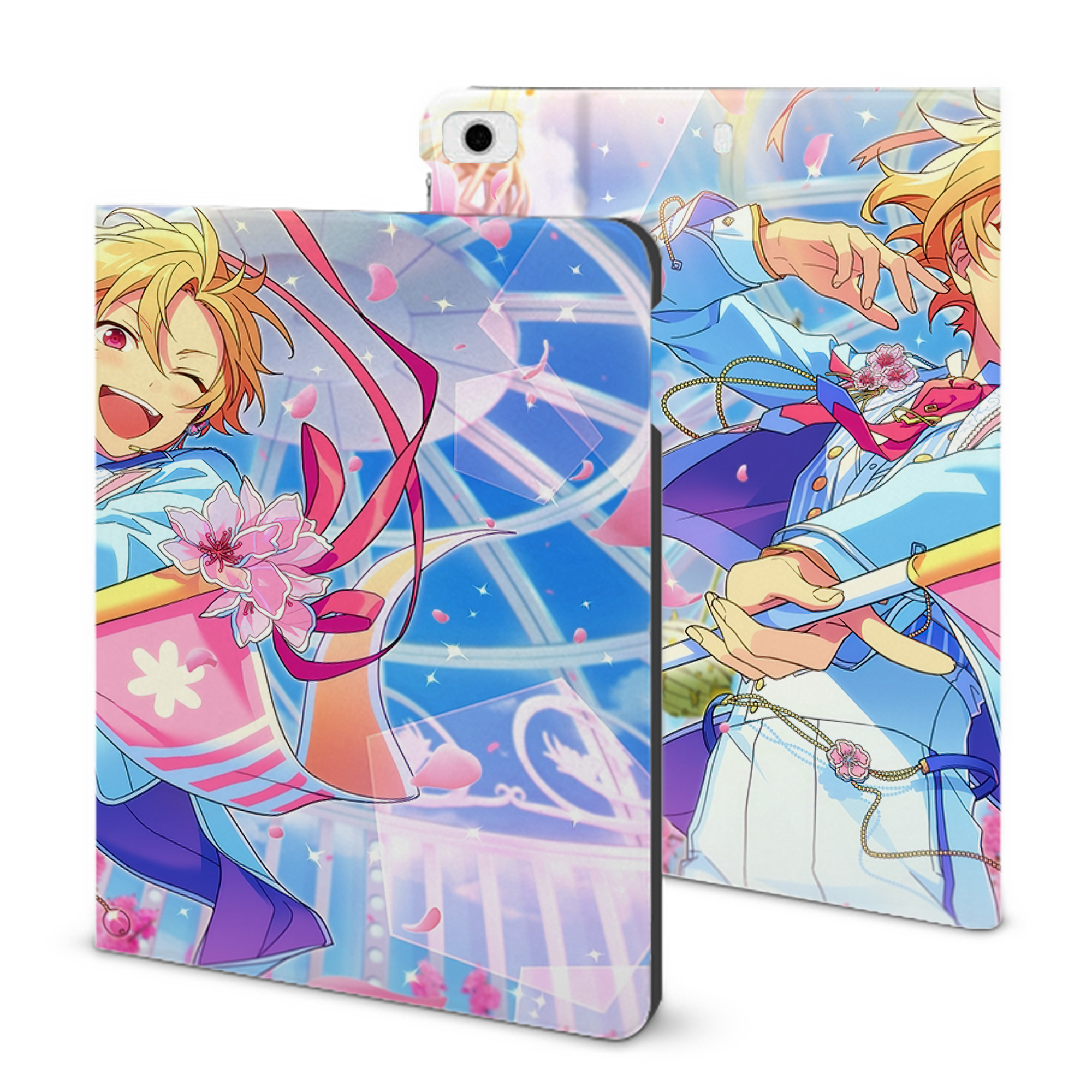 （画像用） あんさんぶるスターズ! Ensemble Stars IPad ケース ブック型 PUレザー TPU 耐衝撃 軽量 薄型 ペン収納なし 全面保護 IPad 各モデル対応